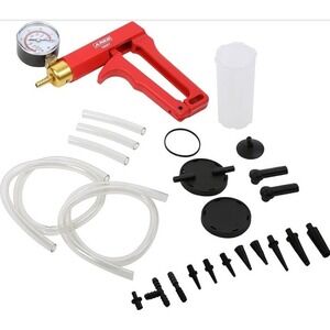 ARES 18067 Manual Vacuum Pump Brake Bleeder Test Kit Pressure Gauge Automotive